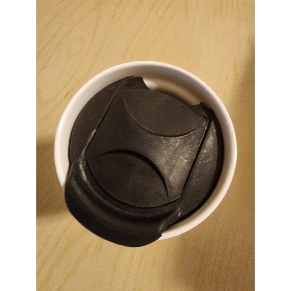 Starbucks Siren Logo White Ceramic Travel Tumbler Mug 12oz Double Wall Drink Box - Picture 4 of 6